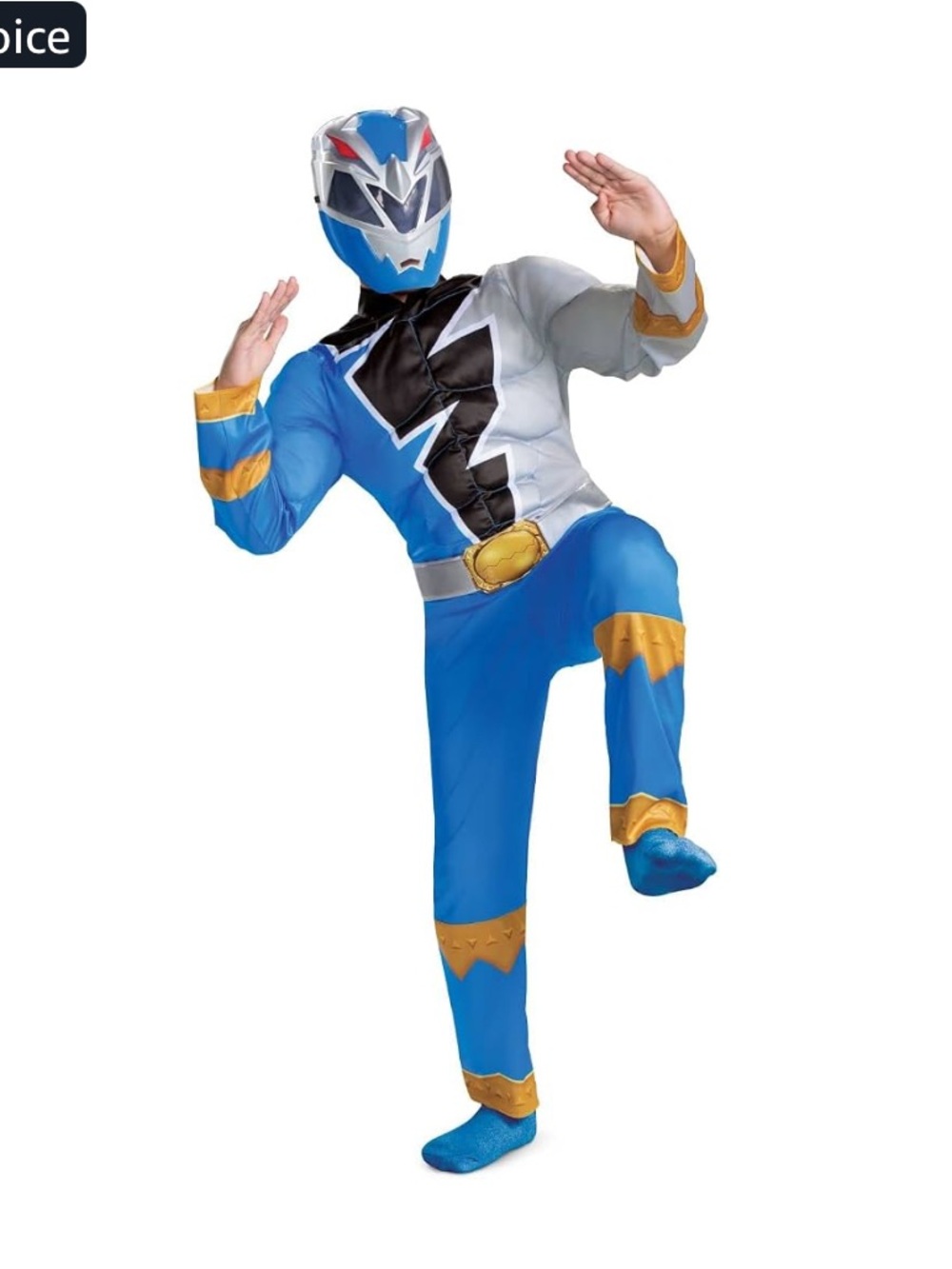 Disguise Blue Power Ranger Costume for Kids, size 7/8 store display